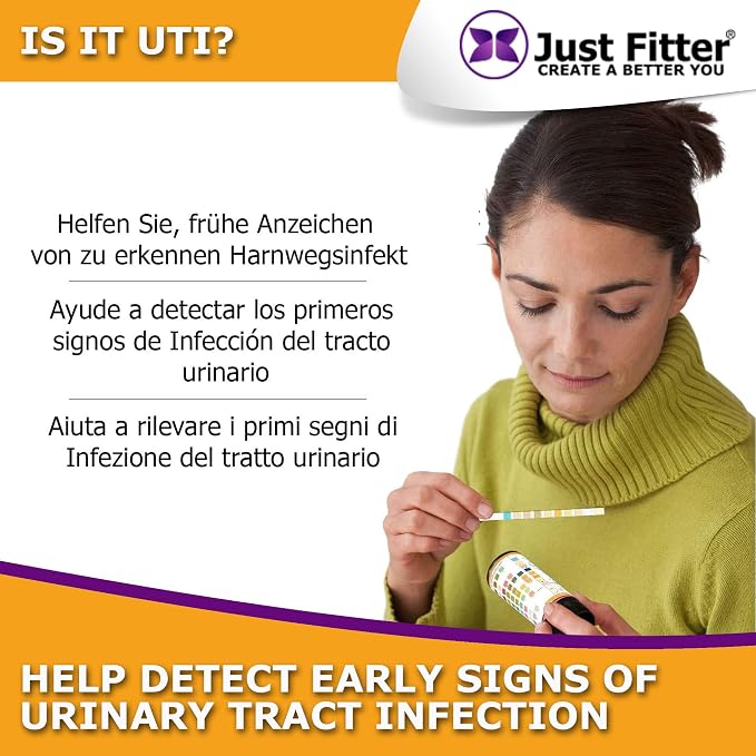 life2O 4-in-1 Full Panel UTI Test Strips for Women, Men & Kids 50ct, Includes UTI Severity, Urinalysis Urine Test Strip for UTI and Bladder, at Home Urinary Tract Infection Test Kit