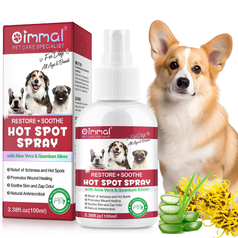 Hot Spot Spray Treatment for Dogs, 2025 Upgraded Hot Spot & Itch Relief Skin Spray for Dog, Irritated Dry Itchy Skin, Allergies, and Dermatitis, Scratching and Licking, Reduces Topical Inflammation hot spot spray treatment for dogs