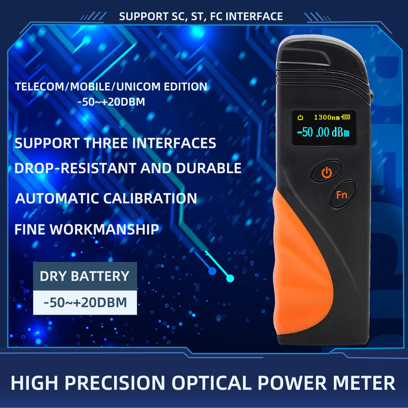 FTTH Mini Clamshell Fiber Cable tester Optical Power Meter KTM50 Power measurement range -50 ~ + 20 dBm