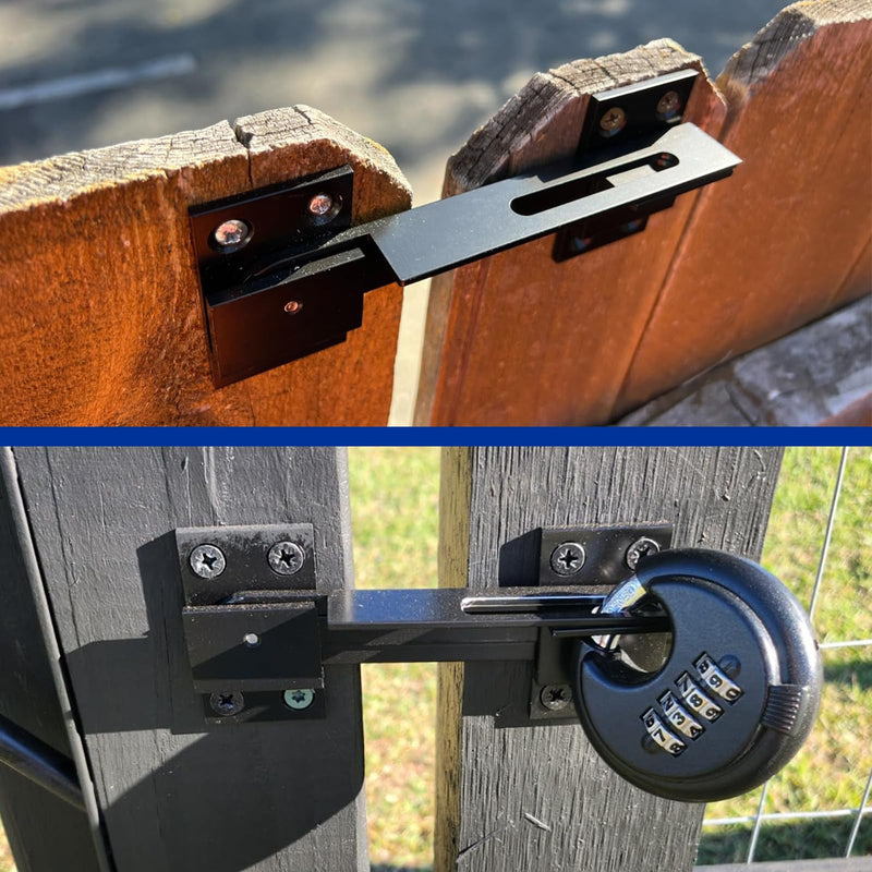 6" Flip Gate Latch Lock,Aluminum Alloy Safety Door Latch with Padlock Hole,Gate Latches for Wooden Fence, Barn Door Lock Latch,Outdoor Gate,Shed Door Latch,Yard,Cabinet 1
