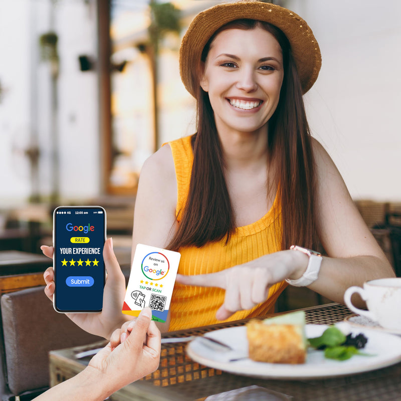 Google Review Tap Card, 1-Pack by TapFive: Reusable Smart Tap NFC & QR for Instant Reviews - iPhone & Android - Boost Business Reviews Quickly - Powered by TapSnap (1-Pack)