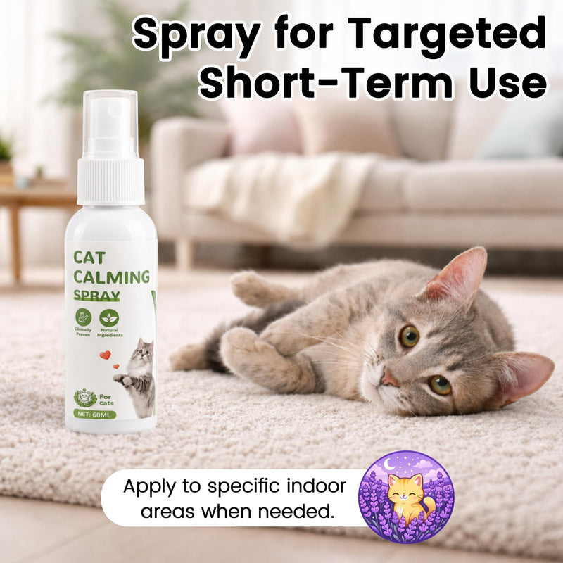 Cat Calming Pheromone Solutions – Diffuser Kit & Spray Options (Calming Spray – 1 Bottle)