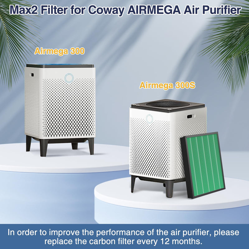 300/300S Replacement Filter for Coway AIRMEGA Max2 300/300S Air Purifie-r 300/300S-1 Set
