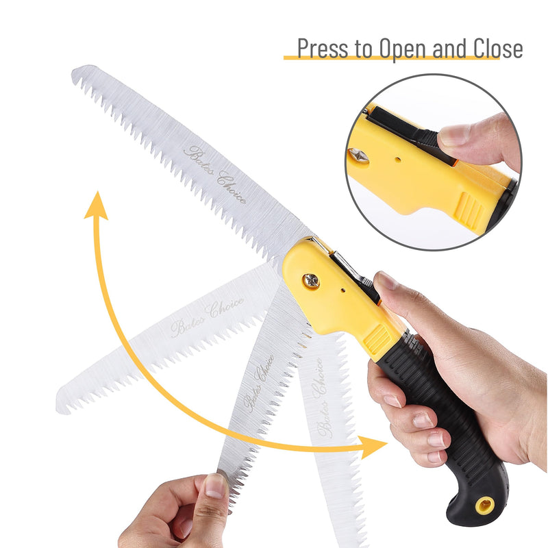 Bates- Folding Saw, 7-Inch, Hand Saw, Pruning Saw, Camping Saw, Hand Saws for Tree Trimming, Folding Hand Saw, Foldable Saw, Small Hand Saw, Folding Camp Saw, Hand Saw for Tree Cutting