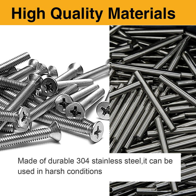 50PCS Machine Screws, Extra Long 6-32 x 1-1/2", 1-3/4", 2", Stainless Steel Outlet Extender Screws for Fixing Wonky and Sunken Electrical Outlets, Device Mounting, and Receptacle Repairs 50Pcs Mix