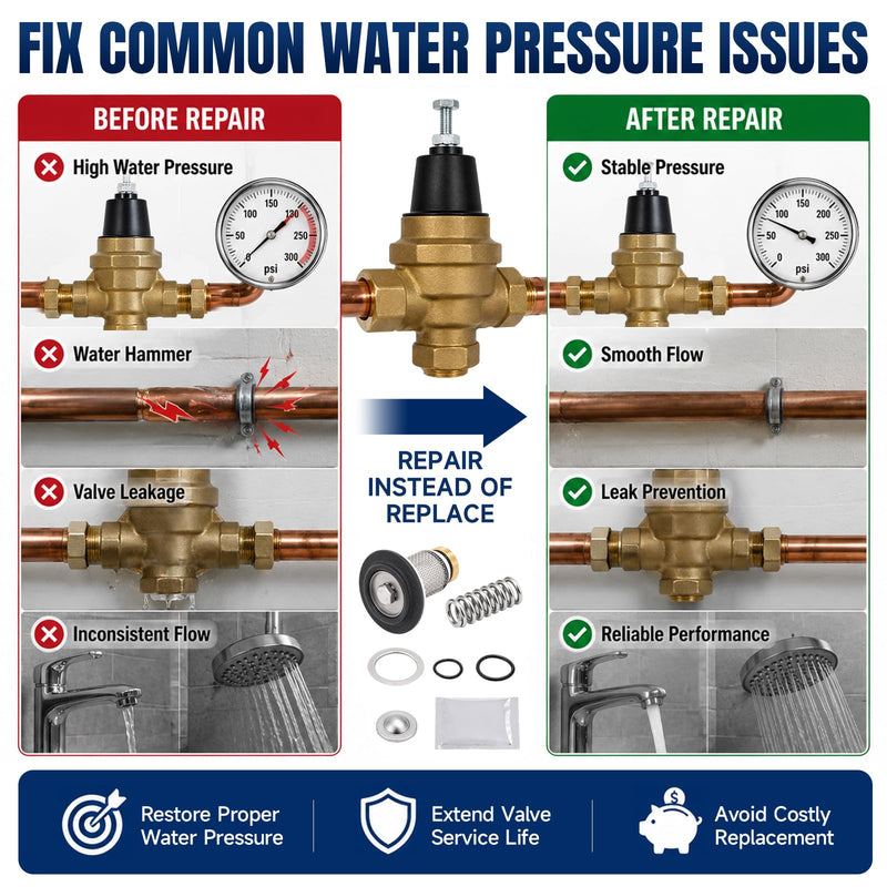 Hicarer 3/4" Pressure Reducing Valve Repair Kit Compatible with NR3XL