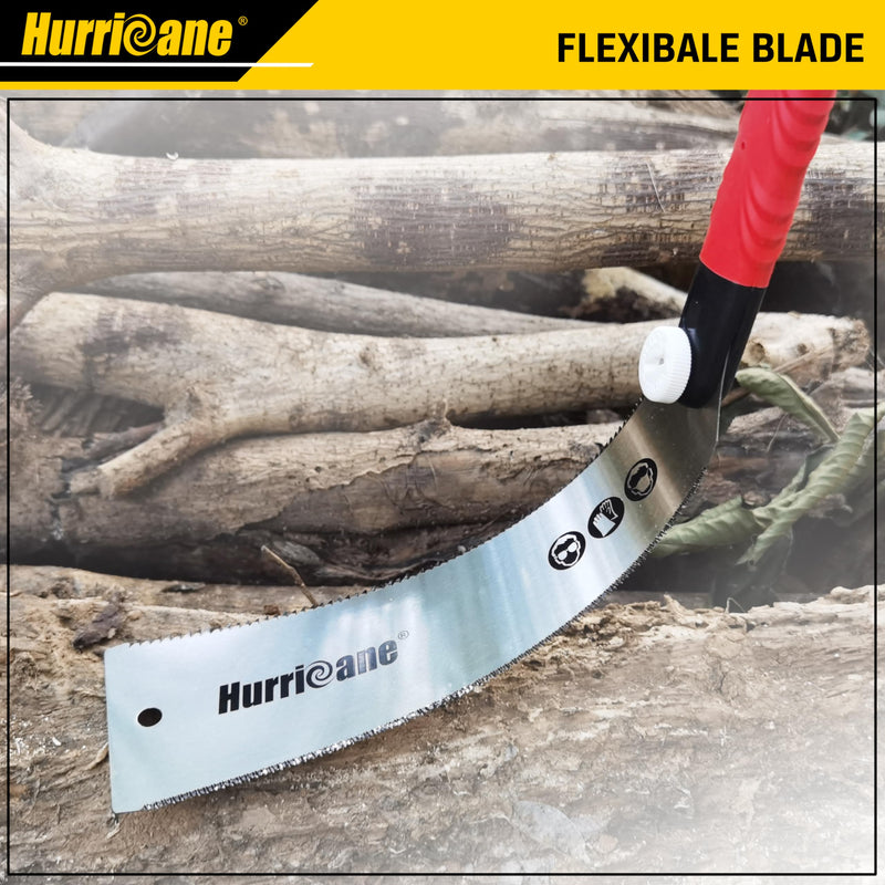 HURRICANE Japanese Pull Saw, 10" Hand Saw for Wood Cutting, Woodworking Tools, Double Sided Pull Saw, SK5 Flexible Blade, 6-10/18 TPI, Flush Cut Saw Wood Cutter Hardwoods/Softwoods, Non-slip Handle 10 inch (250mm)