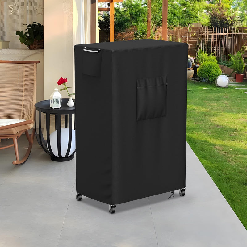 Evaporative Cooler Cover for Hessaire MC37M/MC37V 3100CFM,Outdoor Heavy Duty Waterproof Swamp Cooler Covers for AC Unit Protection,25"L x 18"W x 37"H,Black 25"L x 18"W x 37"H