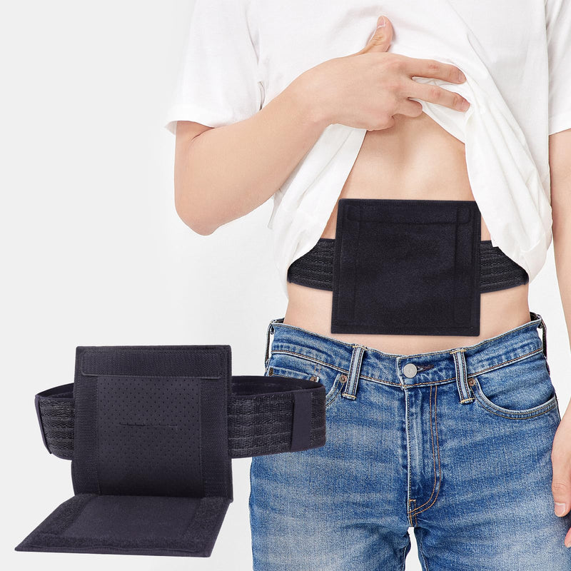 Breathable Feeding Tube Belt, Concealed and Comfortable Gastric Stoma G-Tube Accessories, Peritoneal Dialysis Belt, Adult Dialysis Feeding Tube Supplies with Large Square Feeding Tube Bag