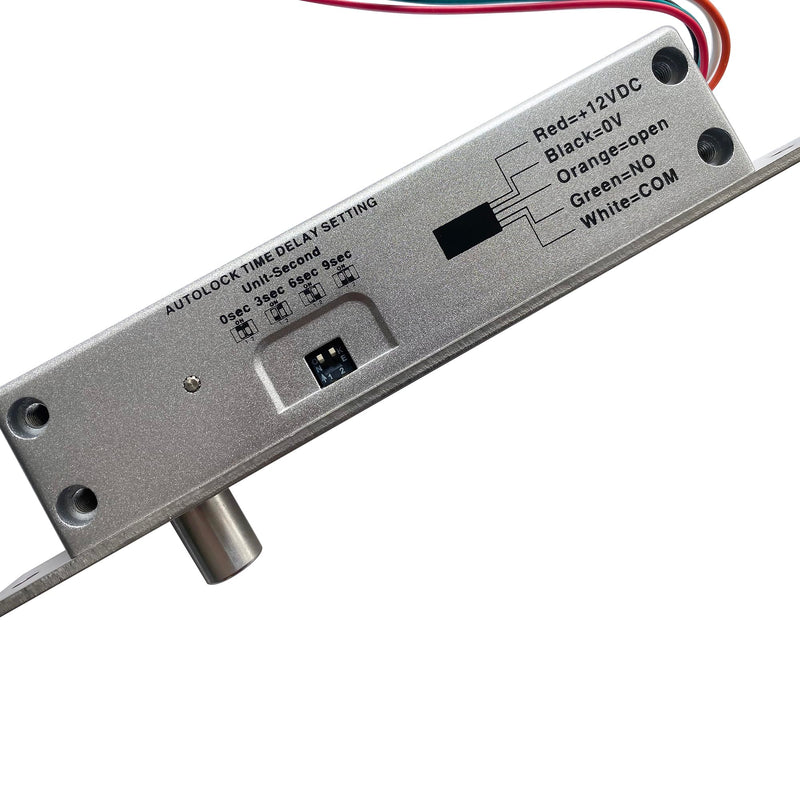 UHPPOTE Fail Secure DC12V Deadbolt Electric Drop Bolt Plug Narrow Door Lock Time Open Wire