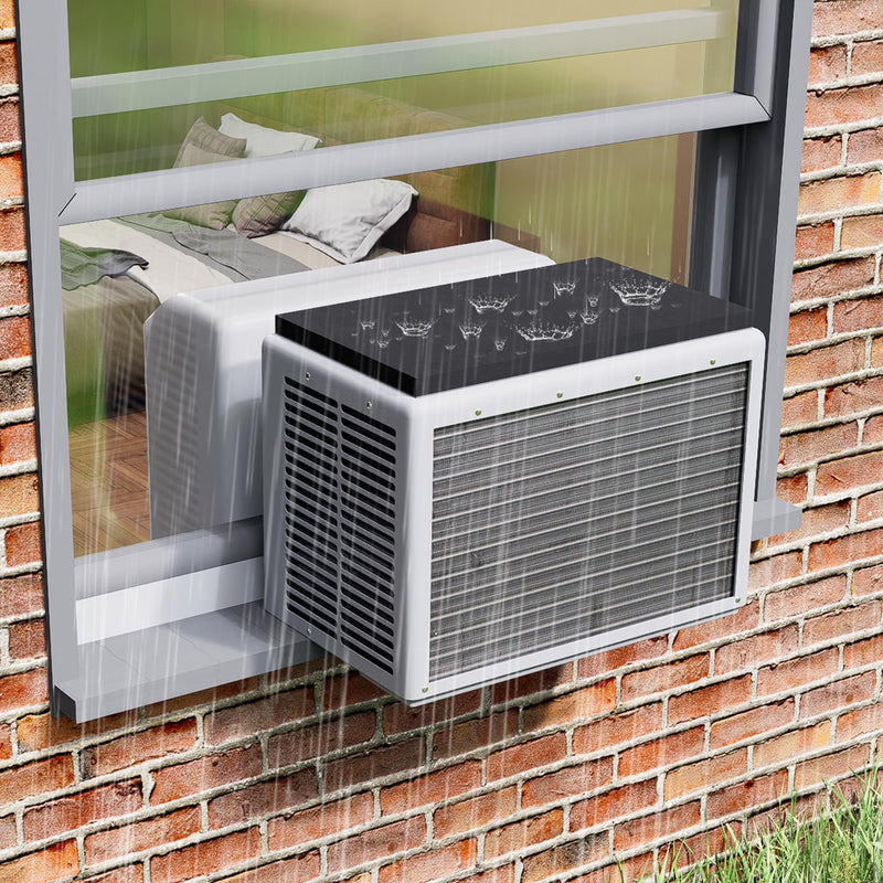 Air Conditioner Drip Cushion, Removable AC Rain Cover with Strong Magnetic Backing, Fit for U-Shaped Window AC Unit, Reduce Noise of Raining, Easy to Cut & Install