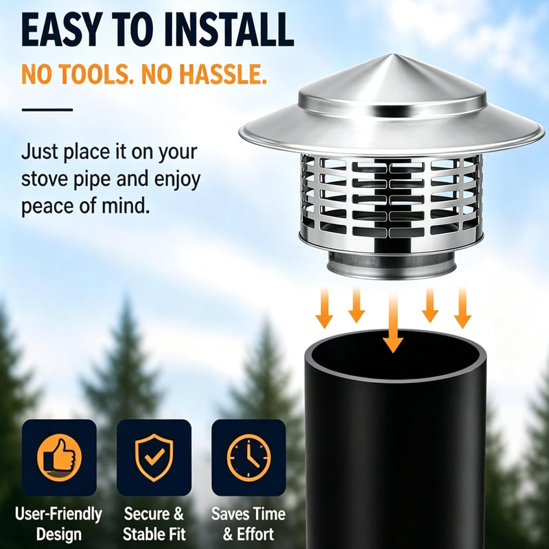 3 Inch Stainless Steel Chimney Cap
