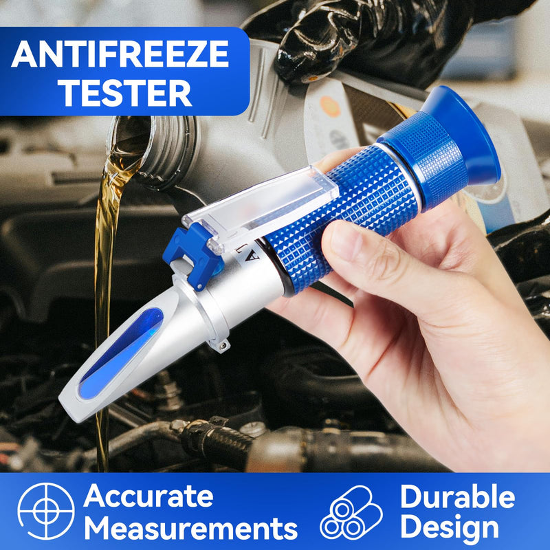 5-in-1 DEF Antifreeze Refractometer with ATC,Coolant Tester - Ideal for Automotive, DIY, and Industrial Use, Freezing Point Meter,Battery Acid Hydrometer,Automotive Urea