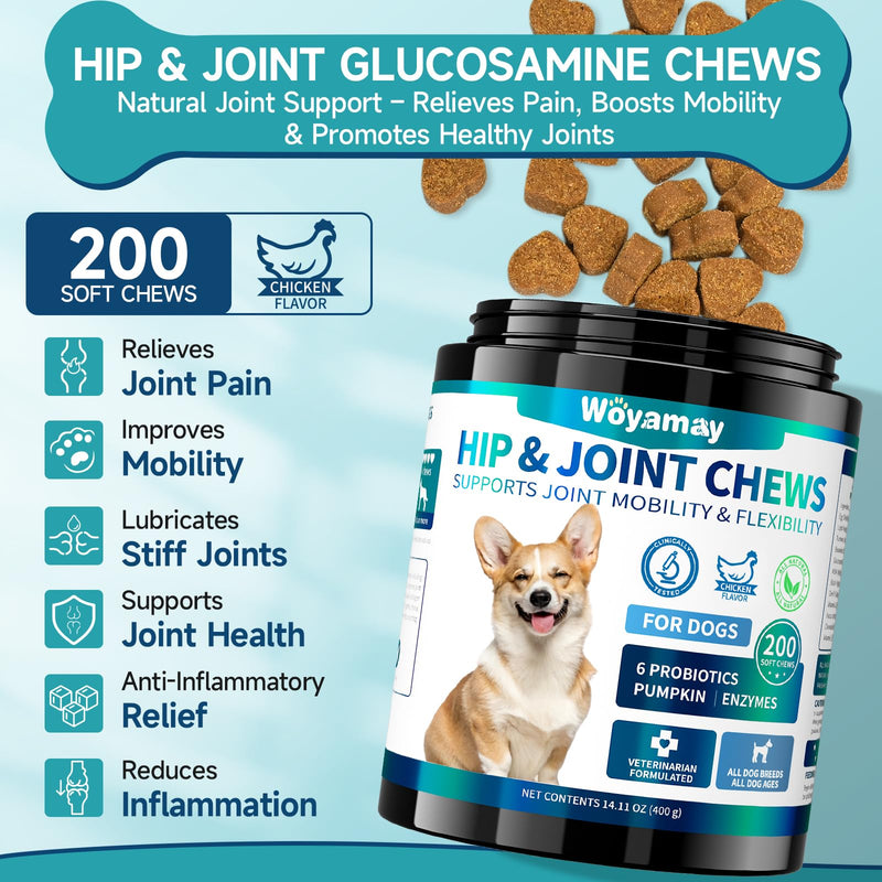 Cat Allergy Relief & Dog Hip and Joint Chews | 500 Crunchy & Creamy Anti-Itch Cat Chew + 200 Soft Dog Joint Chews with Glucosamine, Chondroitin, MSM | Seasonal Itch Relief & Mobility Support