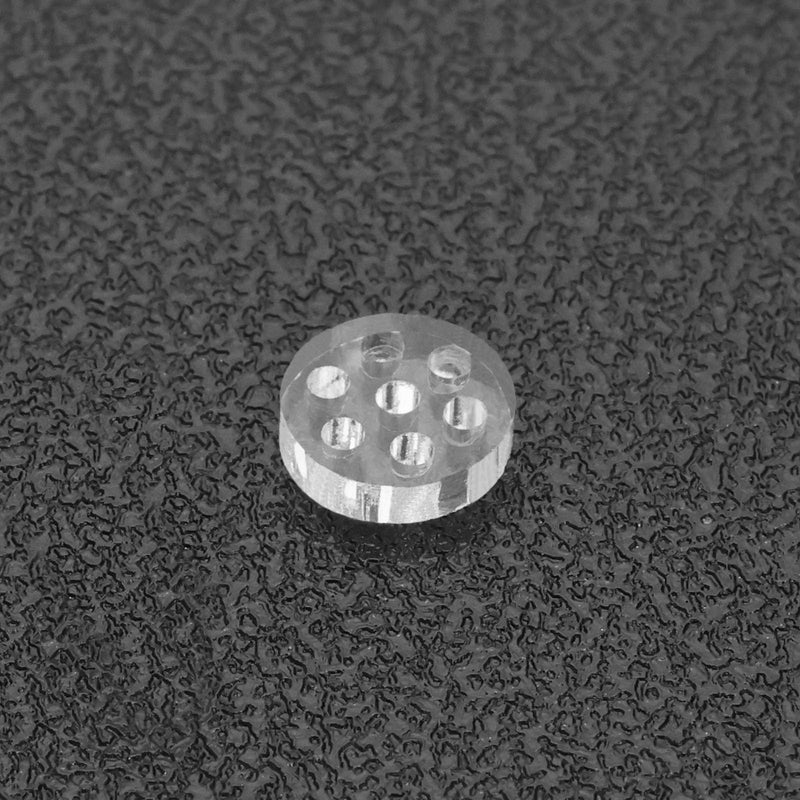 20PCS Transparent Glass Screen Filters Diameter 8mm Height 1.8mm High Borosilicate Glass Screens Filters with 7 Honeycomb Holes for Lab Filters