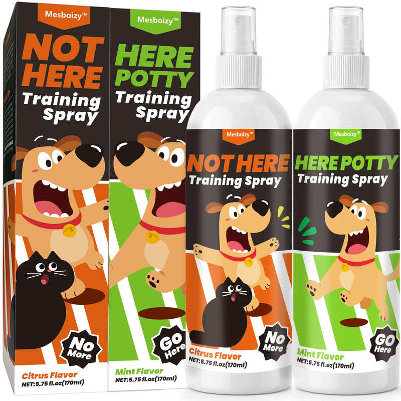 Professional Potty Training Spray for Dogs Set, Premium Formula (2 x 5.75 fl oz), No More Marking, Puppy Pee Training, Helps Establish Proper Potty Habits, Veterinary-Strength Behavioral Aid