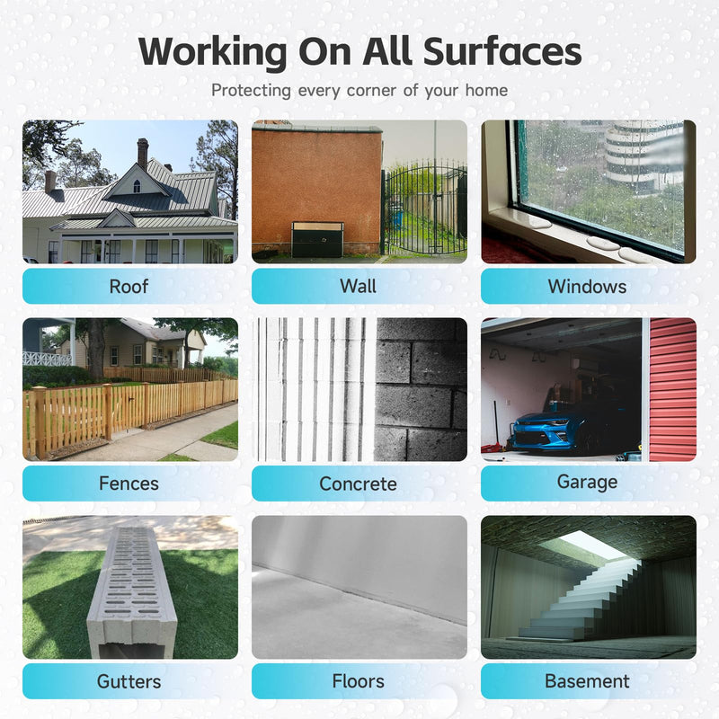 Invisible Waterproof Sealant, Water- Based, Clear Waterproof Coating, Transparent Waterproof Glue Anti-Leakage Agent for roof & Walls, Indoor and Outdoor Liquid Waterproof Paint Adhesive (16 floz) 16 floz