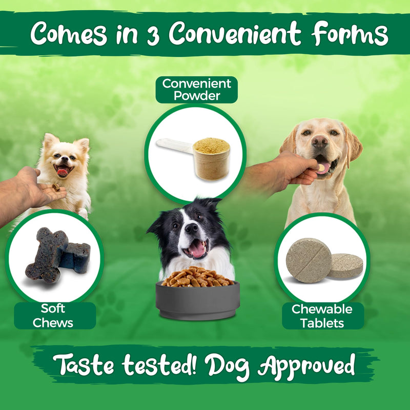 Vital Planet - Hip and Joint Soft Chews for Dogs, with Glucosamine, MSM, and Collagen from Green-Lipped Mussel - 30 Bacon Flavored Soft Chews - PawsPlanet Australia