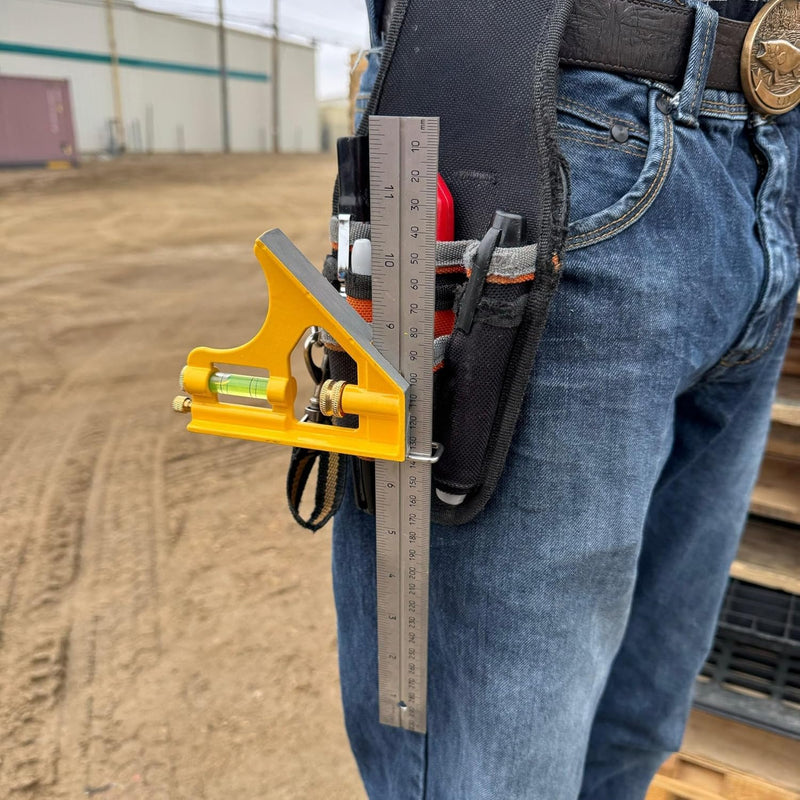 YM Carpenter MK2 Y-Clip Toolbelt Attachment - Add-On Storage Clips for Tool Belts, Holds Tape Measure, Hammer, Impact Driver, Nail Gun – Durable Universal Fit Black
