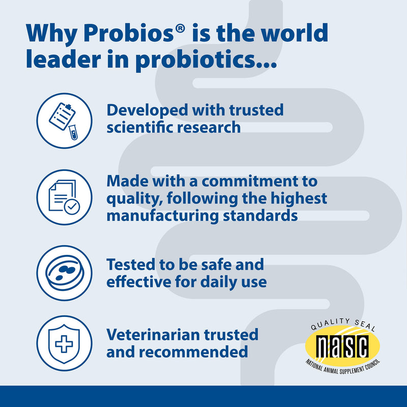 Probios Chewable Tablets for Dogs, Daily Probiotic Supplement for Gut Health, Digestion & Immune Support, Improves Microbiome Balance During Stress, Travel, Chicken Liver, 45 Count (Pack of 2) 45 Count (Pack of 2)