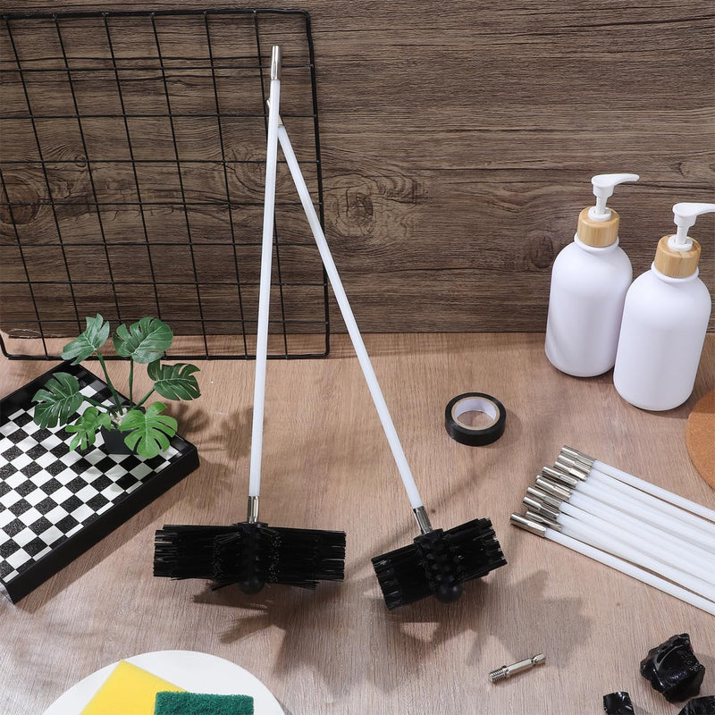 DOITOOL 20 Feet Chimney Sweep Kit, Flexible Rods and 4"/6" Wire Brush Heads