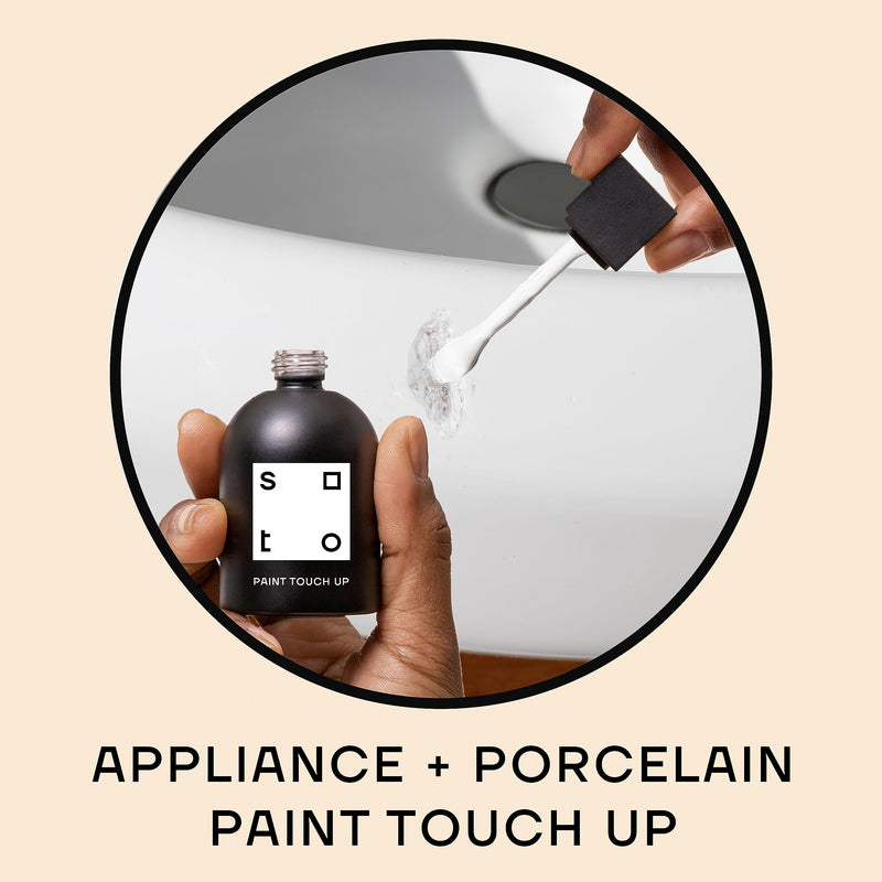 soto Black Paint Touch Up, Appliance + Porcelain, High-Gloss Finish (No. 70 Mars Black) - 1.5 Ounces/45 Milliliters of Enamel + Bathtub Repair for Tub, Tile, Appliances, Interior/Exterior 1.5 Fl Oz (Pack of 1) No. 70 Mars Black
