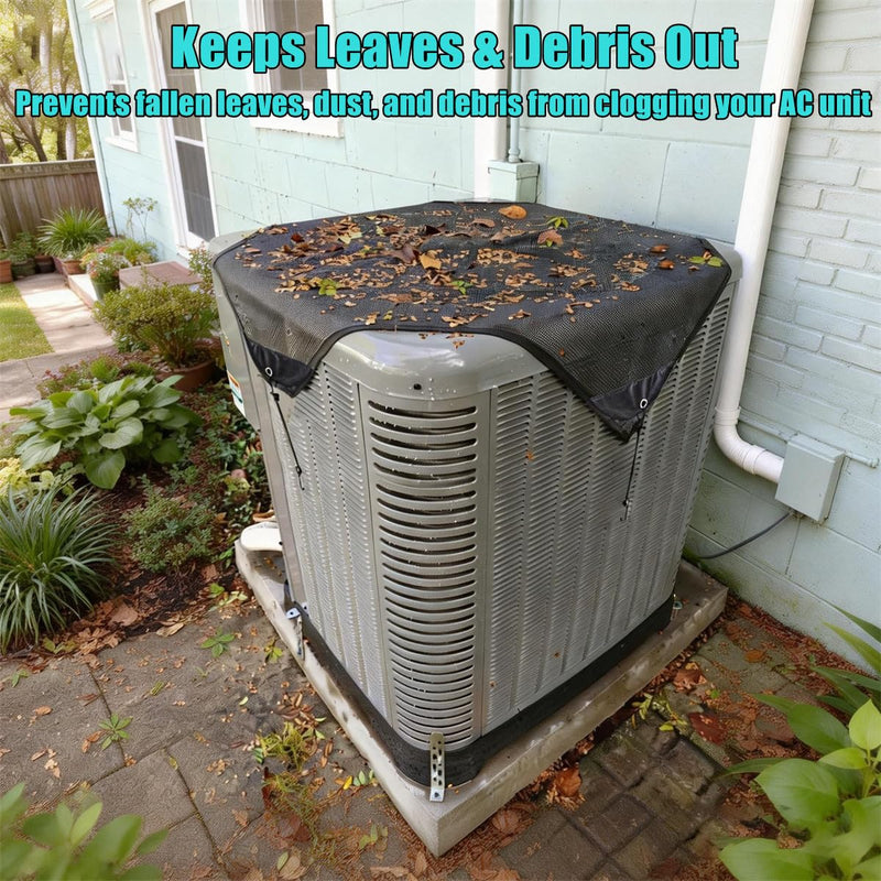 Air Conditioner Covers for Outside Units - 32"x32" Central AC Conditioning Breathable Mesh Outdoor Protective Screen, Top Universal Defender for All Season 32"x32"