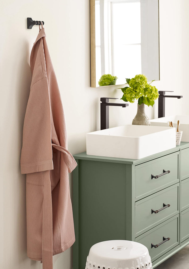 Amerock BH36050ORB | Oil Rubbed Bronze Double Robe Hook | 2-15/16 inch (75 mm) Length Towel Holder | Davenport | Towel Hook for Bathroom | Bathroom Hardware | Bath Accessories