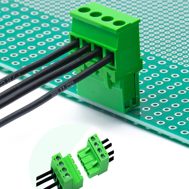 10 PCS 6 Pin 5.08mm Pitch Pluggable PCB Screw Terminal Block Phoenix 6 Pin Male Plug for 24-12AWG