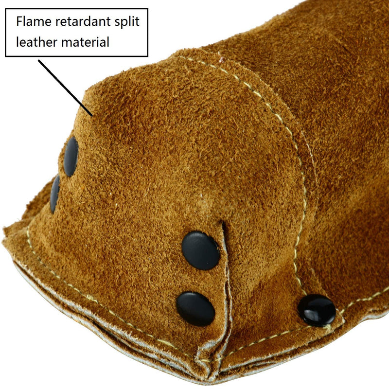 Flame-Resistant Electrode Bag/Welding Rod Pouch/welding rod holder/Leather Electrode Holder/ (gold brown)