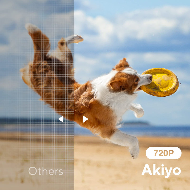Mini Projector with WiFi and Bluetooth, AKIYO 2025 Upgraded Projector 1080P Support, 360° Rotating, Auto Keystone, Portable Projector for Home Theater/Outdoor, Compatible with iOS/Android/Laptop/PS5
