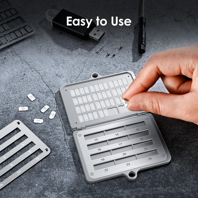 ELLIPAL Crypto Seed Phrase Storage, 316 Stainless Steel Metal Seed Phrase Storage with Lock Hole, 24 Words Seed Phrase Backup Storage, Compatible with BIP39 Hardware Wallets, Ledger, Trezor Modern