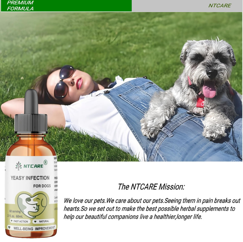 Yeast Infection Treatment for Dogs, Natural Fast Action Formula, 2 fl oz