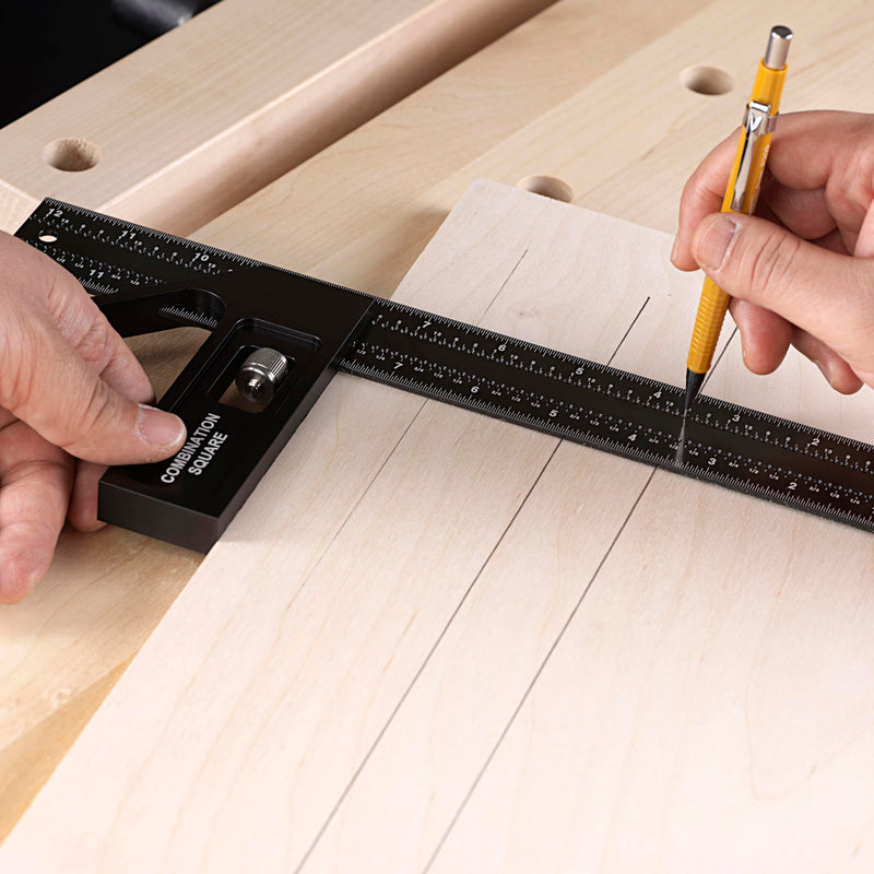 200mm Combination Square – Metric CNC Marking and Layout Tool for Woodworkers, Joinery, Cabinet Setup, and Framing – Precision Aluminum Measuring Ruler 200mm