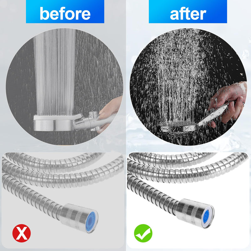PAGOW 10 Pcs Shower Flow Restrictor, gpm 1.5/1.8/2.0/2.5/3.0 Shower Flow Reducer, Shower Head Water Flow Limiter Set for Shower Head Handheld Shower (0.56x0.54x0.21inch)