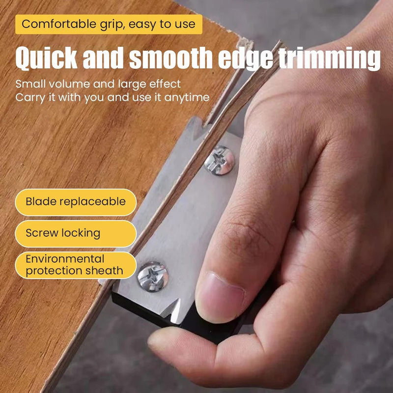 Mini Edge Banding Trimmer Tool for Woodworking Deburring - Veneer Edge Bander for Burrs- Portable Hand Planer Cutter With Reversible Blade for PVC ABS Melamine Wood Veneer Corners 1 Trimmer