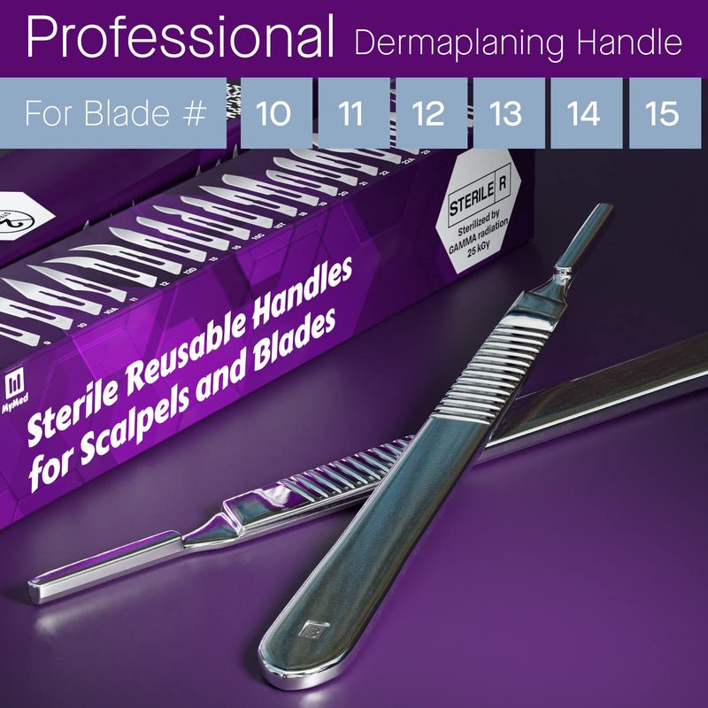 Pack of 2 Scalpel Handle # 3, Premium Quality, Rust Proof Stainless Steel Scalpel Knife Handle, Lightweight and Durable,Fits Surgical Blades No. 10, 11, 12, 13, 14 and 15 #3 Handles Pack of 2