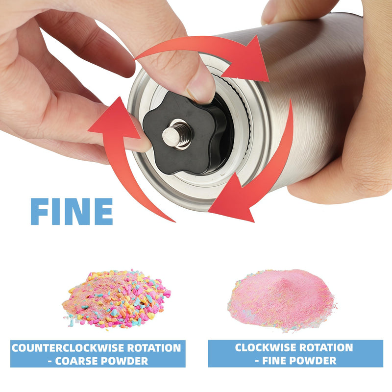 Home Goods Pill Crusher Adjustable Grinder Stainless Steel Pill Grinder - Large Capacity Pill Splitter - Cuts Pills into Fine Powder - Mills for Feeding Tube Pets Kids (1+3 pc)