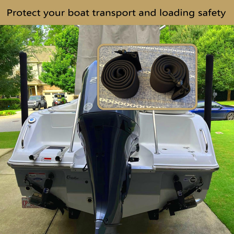 48 Inch Boat Trailer Guide Pole Cover- Neoprene Boat Trailer Guide Protective Cover- Heavy Duty Marine Trailer Guide Poles Cover for Jet Ski Boat Sailboat Trailer (Set of Two) black 48” Boat Trailer Guide Pole