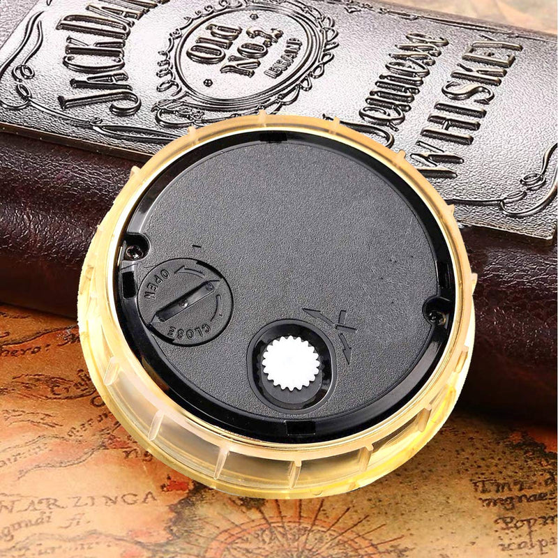 HILLHOME Mini Clock Insert 2.4 Inch (61 mm) Round Quartz Clock Fit-up Movement Miniature Clock White Dial Gold Tone Bezel Roman Numerals (Gold)