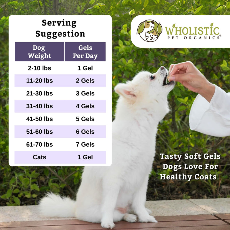 Wholistic Pet Organics Krill Oil for Dogs - Dog Itching Skin Relief & Joint Health - Omega 3 Supplement for Skin & Coat Support, Allergy Relief, Senior Dog Supplements, and Healthy Coat for Dogs - PawsPlanet Australia