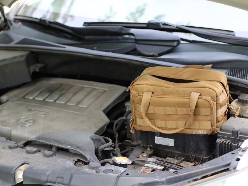 Coreflex 12-Inch Heavy Duty Tool Bag, Tactical Bag, Gear Bag, Range Bag, EDC Bag,Tool Bag for cars, Multi-Purpose Work Bag for Mechanics, Electrician, Carpenters, Builders,Plumbers 12" X 7" X 7" Brown