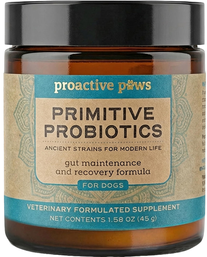 PROACTIVE PAWS Primitive Probiotics for Dogs – Species-Specific & Soil-Based Dog Probiotic Supplement for Gut Health, Digestion, Immune & Calming Support
