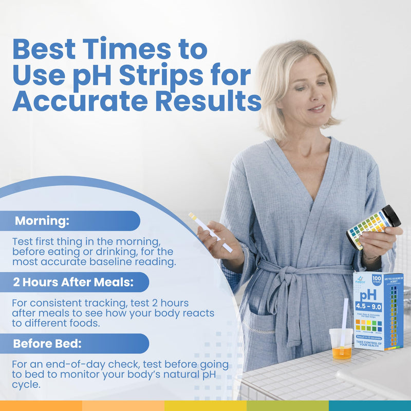 pH Test Strips for Urine & Saliva – 100 Easy-to-Use Strips for Fast, Accurate pH Testing at Home, Get Clear Acid-Alkaline Balance Results in Seconds, Perfect for Tracking Your Body's pH, 4.5-9.0 Range 100 Count (Pack of 1)