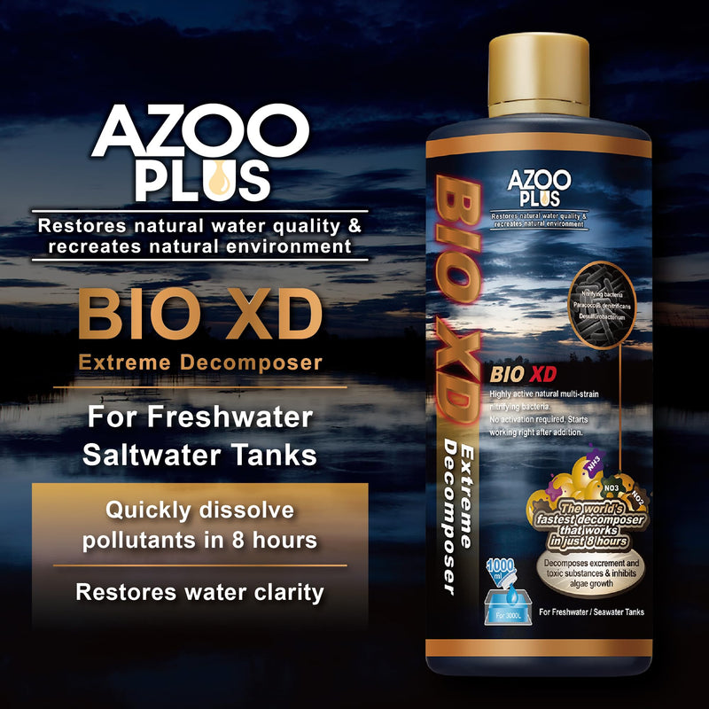 AZOOPLUS BIO XD Extreme Decomposer Nitrifying Bacteria for Freshwater and Saltwater Fish Tank 8.45 Ounces 8.45 oz