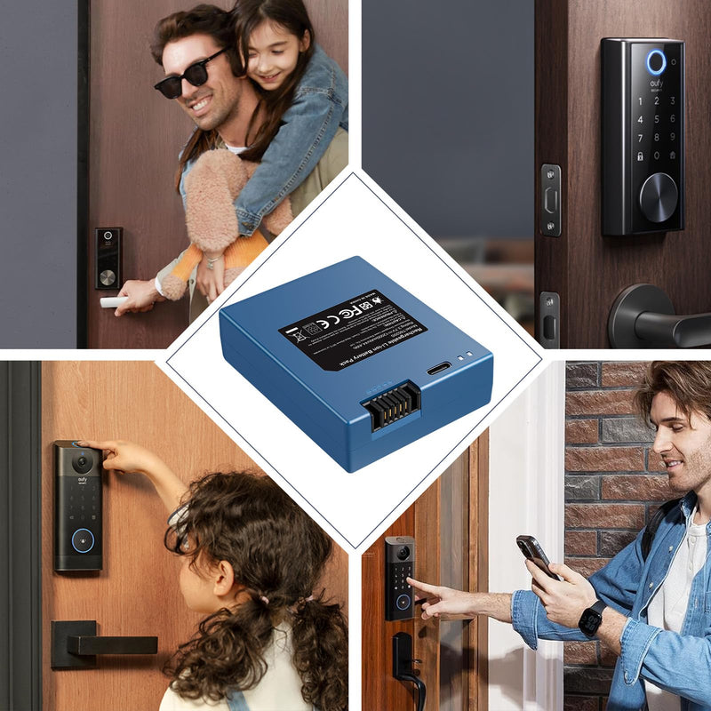 Fancy Buying 12000mAh Rechargeable Battery for eufy Security S220 S230 S231 S330 E330 3-in-1 Video Smart Door Lock E31 and Smart Drop, T8520 T8520S T8520J11 T8531 E8531JY1 T8520T11