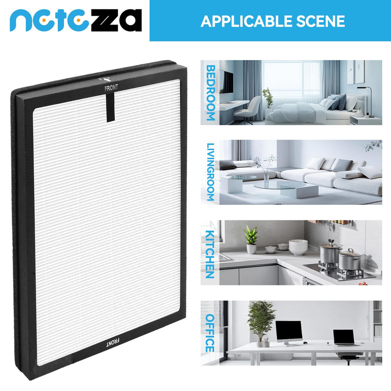 2 Pack Replacement Filter Fit for ECOSELF HAP603 Air Purifier White HAP603*2