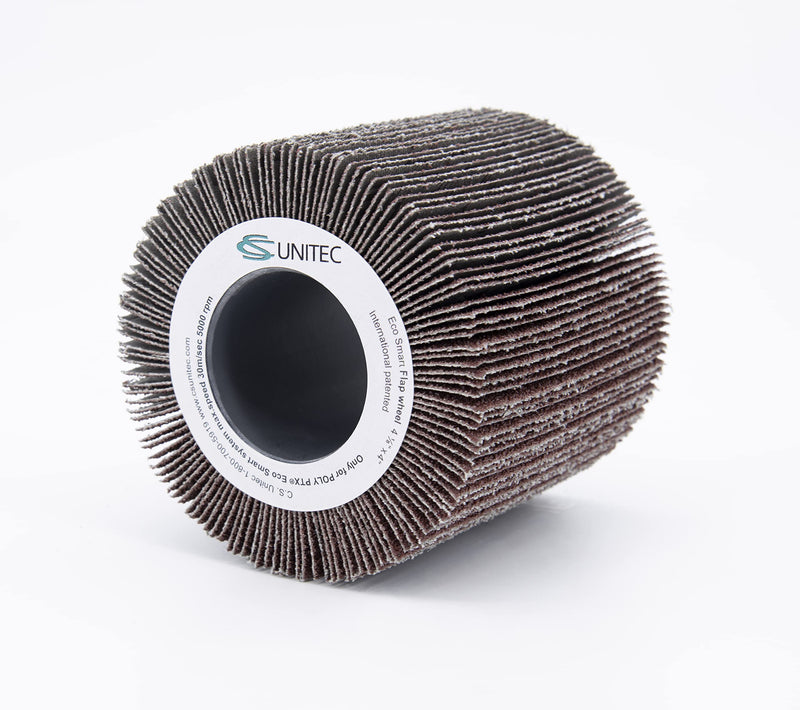 CS Unitec | PTX Flap Disc Wheel | 80 Grit Metal Grinder Tool Attachment | 4" Diameter x 4-1/8" Wide 4" x 4-1/8"