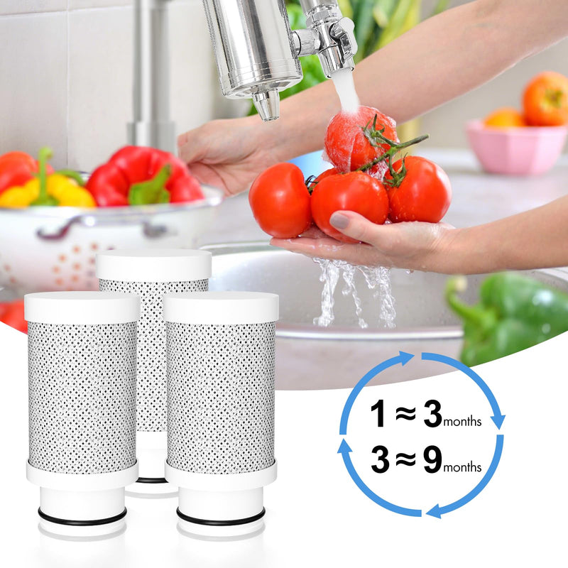 AIMADI Faucet Mount Water Filter System White