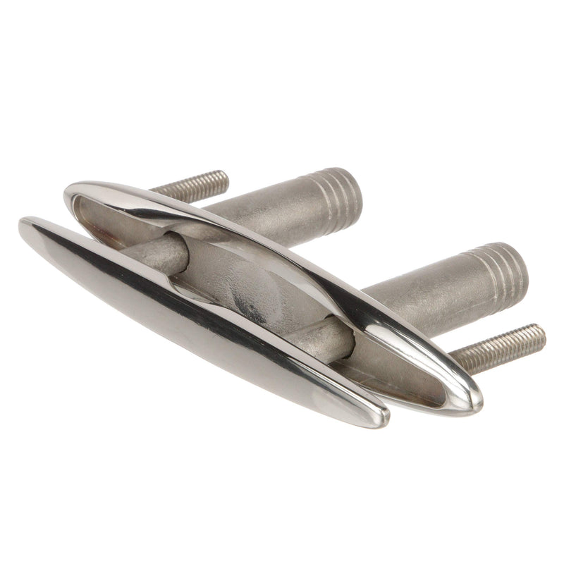 Seachoice 316 Cast Stainless Steel Pull Up Cleat, Flush Mount, Various Sizes Cleat w/ Studs 6"